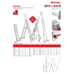 Escalera Extensible Triple Faraone EN1514 n° peldaños 14 - Imagen 9