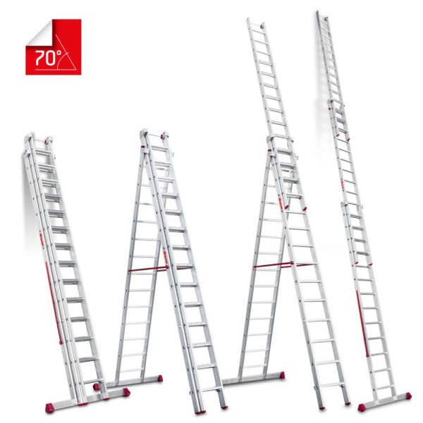 Escalera Extensible Triple Faraone EN1514 n° peldaños 14