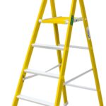 ESCALERA DE FIBRA TIJERA CON PLATAFORMA