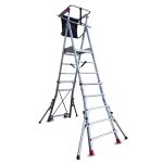 Escalera plegable con amplia plataforma y altura regulable de PLS6