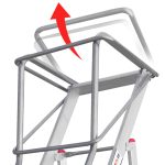 Escalera aluminio de almacén uso intensivo SMTS250 Faraone n° peldaños 8 - Imagen 4