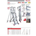 Escalera aluminio de almacén uso intensivo SMTS250 Faraone n° peldaños 8 - Imagen 8