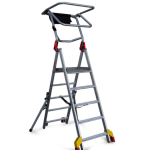 Escalera plegable con amplia plataforma PL-C6 Faraone n° peldaños 6