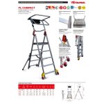 Escalera plegable con amplia plataforma PL-C4 Faraone n° peldaños 4 - Imagen 6