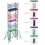 Andamio Aluminio Faraone RAPIDO 160, 75×160, Altura de Trabajo 7.00 m. - Imagen 8