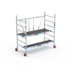 Andamio Plegable Aluminio 3.00 m de Altura de Trabajo 190x90. Plataforma sin Trampilla + plataforma estrecha