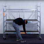 Andamio Plegable Aluminio 3.00 m de Altura de Trabajo 190x90. Plataforma con Trampilla + plataforma estrecha - Imagen 4