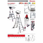 Escalera plegable con amplia plataforma y altura regulable PLS-C3 COMPACT - Imagen 8