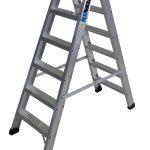 Escalera de Doble Acceso COMFORT 3+3 Peldaños | Aluminio Profesional EN 131