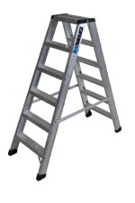 Escalera de Doble Acceso COMFORT 3+3 Peldaños | Aluminio Profesional EN 131