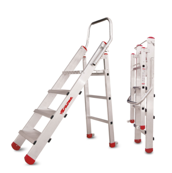 Taburete Profesional de Aluminio CM de 4 Peldaños Plataforma de Trabajo Industrial