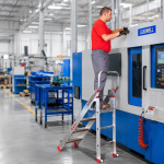 Taburete Profesional de Aluminio CM de 3 Peldaños Plataforma de Trabajo Industrial - Imagen 6
