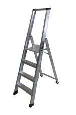 Escalera de Tijera XL de Aluminio con Plataforma 30x30 cm – 3 Peldaños
