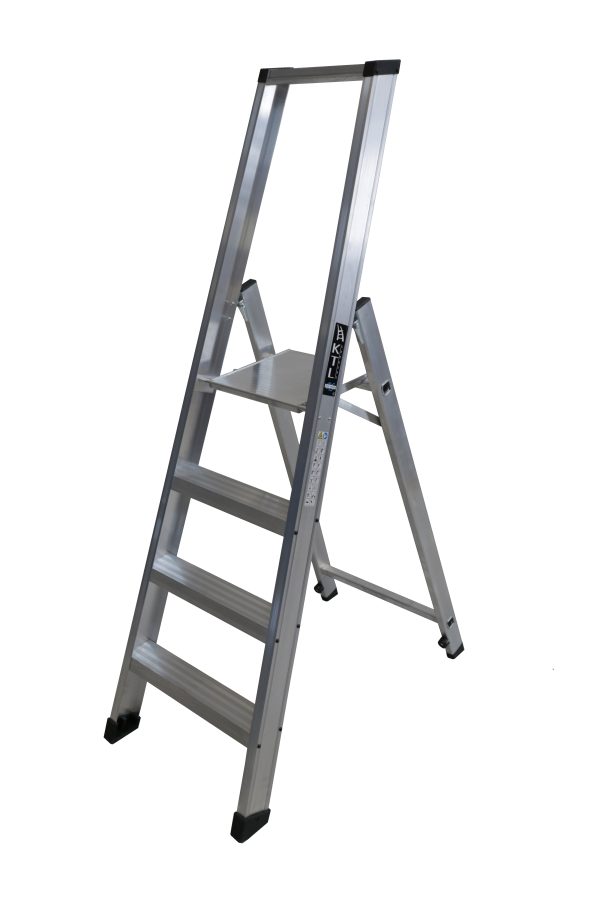 Escalera de Tijera XL de Aluminio con Plataforma 30x30 cm – 3 Peldaños